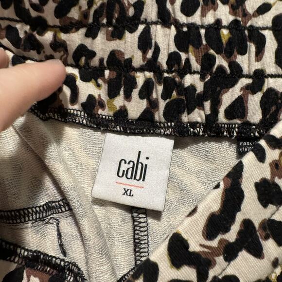 Cabi Pivot Spotted Joggers Leopard Print Pull On Size XL - Picture 5 of 7